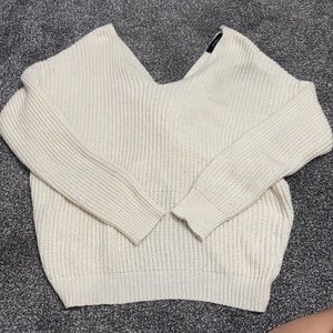 Open back sweater